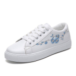 Moodsad naiste tossud Liblikaga tikitud korterid Hingavad naiste kingad Naiste v&auml;lisjooksuks vulkaniseeritud kingad Chaussures Femme 40 white