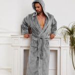 Unisex kapuutsiga flanellist hommikumantlid - Eriti pikad, suur pluss, ideaalsed s&uuml;giseks ja talviseks l&otilde;&otilde;gastumiseks Extra Extra Large (XXL)