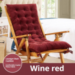 Paksendatud lamamistooli padi Laisktoolipadi P&auml;ikesetoolipadi Kokkupandav Kahepoolne Mugav ja Hingav Small Chair Cushion 48 * 120cm burgundiapunane