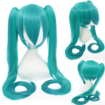 28 V&auml;rvi miku Cosplay Parukas Pikk Sirge Cosplay Parukas Must Valge Roheline Kuumakindel S&uuml;nteetiline Juukseklamber Hobusesaba Parukad One Size
