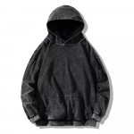 Vanad pestud kapuutsid Mehed Naiste Puuvill Retro pikkade varrukatega Harajuku dressipluusid Mood lahtised pulloverid Hip Hop t&auml;navar&otilde;ivad XXXL must
