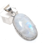 Natural Moonstone Gemstone 925 Sterling Silver Jewelry Pendant 1.97 q3g21