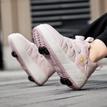 29-40 laste neljarattalised spordisaapad rulluisutamiseks saab peita tavalisteks spordijalan&otilde;udeks uisutamisjalatsid spordijalan&otilde;ud, naiste iluuisud 29 roosa