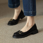 Kevad S&uuml;gis Naiste Oxford Kingad Platvorm Nahkkingad Naistele Loaferid Metallpandlaga Sisse Libistatavad Kingad Must Retro Paadiking 9781n 37 armee roheline v&auml;rv