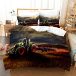 Traktoriga prinditud 3D-voodipesukomplekt, vastupidav mehaaniline udusulgedega tekikott, padjap&uuml;&uuml;r 2/3 t&uuml;kki, Super King voodi tekikate, t&auml;issuuruses voodikate UK Single 135x200cm