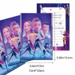 Kuum K-Popi deemonik&uuml;ttide teemaline Rumi Zoey Mira kujukesed Kutsekaart Mini tervitus &Uuml;he lehe t&uuml;&uuml;p &Uuml;ritus S&uuml;nnip&auml;evapeo kingitus 12pcs 1 set