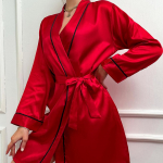 Naiste Twinset hommikumantli komplekt &Ouml;&ouml;s&auml;rgid Intiimpesu Seksikas hommikumantel &Ouml;&ouml;s&auml;rk Aluspesu Suvine lahtine Satiin Magamisriided Salongir&otilde;ivad XL