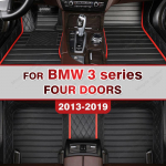 Car floor mats for BMW 3 series F30 325i 330i 335i 320i 318i 4- door 2013- 2018 2017 Custom foot Pads automobile C Yellow Black