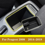 Peugeot 2008 3008 GT 4008 5008 308 408 auto must interj&ouml;&ouml;ri konsooli k&auml;etugi kinda hoiukarbi salve jaoks For 308 2016-2019