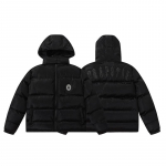 Unisex trendikas Trapstar kapuutsiga puuvillajope tikitud kirjadega - S&uuml;gis/Talv kollektsioon Small must