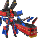 3 &Uuml;hes Hiina kiirraudtee Superrong Robot Muunduv M&auml;nguasi Deformatsioonirong Tegevuskuju CHSR M&auml;nguasi Lastele M&auml;nguasjad blue
