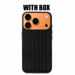T&auml;iustatud minimalistlik 3D laineline triip stiilne &auml;rikohvri kate iPhone 17 Pro Max 16 15 14 13 jaoks Originaal RIMOWA jaoks P&otilde;rutuskindel tagakaas iPhone 15 must