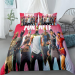 Fortnite voodipesukomplekt Tekikate Padjap&uuml;&uuml;r M&auml;ngu-koomiksikujundus Voodikate Magamistoa tekikate Voodipesukomplekt Lastele J&otilde;ulukink EU Single(135*200cm)3pcs