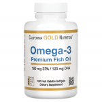 California Gold Nutrition, Omega-3 Premium kala&otilde;li, 100 kalaželatiini pehmekapslit