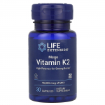 Life Extension, Mega K2-vitamiin, 30 kapslit