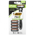 BIC, Flex 4 sensitive, 1 k&auml;epide, 4 kassetti
