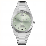 Vivienne Westwood Kuninganna Ema Kell Kvartsmehhanism Roostevabast Terasest Rihm 34mm Roheline sihver Kingikarbiga Saadaval 50m Veekindel DWVV244PGRSL Regular Watch Box