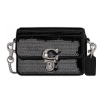 Coach Studio 12 Logo Suur litritega klapplukuga crossbody minikott Naiste kotid Must CM429-LHBLK Basic Set (Bag+Dust Bag)