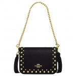 Coach Quinn 21 Neetidega Metallist Logokujundus Peen Klibunahast Crossbody &Otilde;lakott V&auml;ikesed Naiste Kotid Must CAK01-IMBLK Basic Set (Bag+Dust Bag)