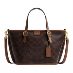 Coach Takso 21 Logoga T&otilde;mblukuga K&auml;ekott Ostukott &Otilde;lakott Crossbody Naiste kott Vahtrapruun Mink-Pruun CCD94-B4YDW Basic Set (Bag+Dust Bag)