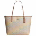 Coach City 33 Vikerkaaretr&uuml;kiga Klipskinniga T&otilde;mblukuga Kandekott Naiste kandekotid Beež CDA93-SVSAS Basic Set (Bag+Dust Bag)