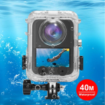 DJI Osmo 360 jaoks PULUZ 40m S&uuml;gavus Veekindel Kaamerakarp Sukeldumiskarp Veealune Kate (L&auml;bipaistev) puhas