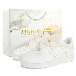Nike Air Force 1 Pearl Promise Coverage Abrasion Resistant Coverage Abrasion Resistant Low top Skateboard Shoes Women's FV3654-111(Team598-) 36 white