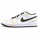 Jordan Air Jordan 1 Kulumiskindlad Madalad Vintage Korvpallijalatsid Unisex Valge 553558-165(Team757-) 40.5