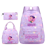 KPop &Otilde;pilase Seljakott Koolikoti Komplekt Seljakott L&otilde;unakott K&uuml;ljekott Laste Noorte Three piece set white