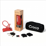 Alarms&uuml;steemiga k&auml;epideme lukk 130 dB alarmiga Veekindel T&otilde;ukeratas E-bike Mootorratas Vargusvastane Turvalisus Lenkstangi k&auml;epideme lukk Pidurihoova lukk (Punane) punane