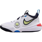 Nike Team Hustle D 11 GS Suurematele lastele Valge Foto Sinine Hele Sidrunikollane Ere Karmiinpunane Korvpallijalatsid DV8996-105 38.5