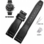 K&auml;ev&otilde;ru IWC Pilot Nahkrihmaga Kellarihm IW377714/328201 IW377709 Mark 18 V&auml;ike prints Universaalne Lehma Nahkrihm 21mm 22mm 20mm