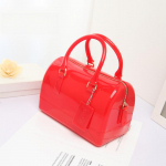 1 tk Jelly Crossbody &Otilde;lakott PVC L&auml;bipaistev Padi Kuju K&auml;ekott Makroon V&auml;rvi Naiste Vabaaja T&otilde;mblukuga Kott Euroopa Stiilis 22x16x13cm punane