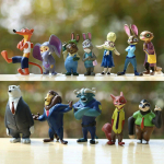 12 tk/komplekt Zootopia 2 Loomade tegevuskuju m&auml;nguasi Judy Nick rebane kuju PVC laua dekoratsioon mudel nukk m&auml;nguasi f&auml;nnide kingitus