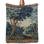 ROHELUS PUUD METSAMAASTIKUL Antiikne flaami gobel&auml;&auml;n Viska-tekk Suvine jahe Hingav Tekk Magamiseks 102x76cm(40x30in)