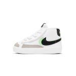 Nike Blazer 77 SE Mid top Skateboard Shoes Black White Green Infant And Toddler DD1849-100 21 black