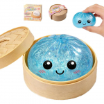(helesinine) S&auml;delev pelmeen, S&auml;deleva pelmeeni squishy karp, &Auml;revuse leevendus Fidget sensoorne pehme pigistatav dekompressioonitainas Stressikingitused (Sinine)