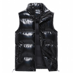 Meeste varrukateta jakk Moodne vest Talvine soe taskutega Puuvillane polsterdatud jakk Meeste valge must vest 5XL S must