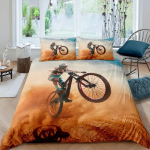 Jalgratta M&auml;giratta Spordim&auml;ng Tie Dye Muster Mugav Tekikate Padjap&uuml;&uuml;r Voodipesu Komplekt Kaunistus Kodutekstiil 135x200cm