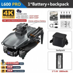L600 PRO MAX GPS-droon Professionaalne 4K 3-teljeline PTZ HD kahekordne kaamera Takistuste v&auml;ltimine Harjadeta mootor 5G WIFI RC neljarattaline droon M&auml;nguasjad