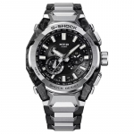 CASIO MT-G seeria 200 meetrit veekindel Bluetooth-&uuml;hendus p&auml;ikeseenergia Kvarts komposiitmaterjalist rihm meeste k&auml;ekell must sihverplaat MTG-B4000D-1AJF must