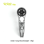 RRSKIT 3D-prinditud titaanisulami jalgrattaarvuti pikendatud kinnitus Sobib Garminile Universaalne alus Gopro lambihoidjaga Under-hung Mount white