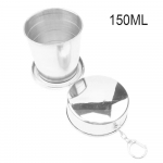 1 tk 75/150/250/450 ml roostevabast terasest kokkupandav tass, kaasaskantav v&auml;lik&auml;mpingu teleskoopiline kokkupandav kruus v&otilde;tmehoidja teen&otilde;udega <200ml