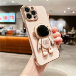 Armas astronaudi jalg-alus telefonikate iPhone'ile 16 15 14 13 Pro 11 Pro X XR Xs Max 12 Mini Pehme kattega hoidja kate 7 8 Plusile For iPhone 17 Pro&Case & Holder