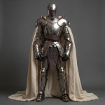 Keskaegne Ratsu T&auml;iskere Soomusr&uuml;&uuml; Komplekt Valge Keepiga K&auml;sit&ouml;&ouml;na Valmistatud Terasplaadist Soomus LARP Cosplay S&otilde;dalase Kost&uuml;&uuml;m
