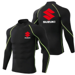 LWVD4 Suzuki meeste kiiresti kuivav hingav spordiratas pikkade varrukatega liibuv s&auml;rk, j&otilde;usaali dressipluus, v&auml;liujumine jooksmine XXXL black
