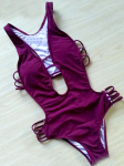 Seksikas tr&uuml;kitud V-kaelusega monokini rist seljaga naiste ujumisriided &uuml;hes t&uuml;kis ujumistrikoo naiselik k&otilde;rge l&otilde;ikega ujumistrikoo ujumiseks rannariided daam S