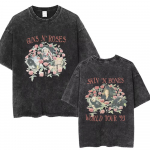 Mehed Naised Guns N Roses Bullet Rose Rock B&auml;nd Muusika Pesitud Vintage T-s&auml;rk Meeste Mood &Uuml;legabariidiline T-s&auml;rk Mehed Naised Vabaaja T-s&auml;rgid S