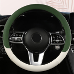 Auto libisemiskindel nahast rooliratta kate Universaalne auto rooliratta kaitsekate Moodne stiil 38cm Kuju O D 38*38*5cm punane