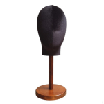 Mannekeenipea puidust alusega sametkattega vintage-stiilis m&uuml;tsihoidik black